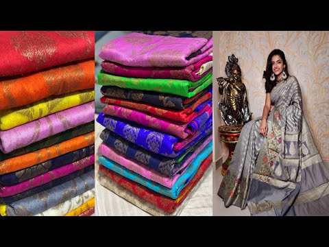 Navratri collection Banarsi Dupion  Silk saree  Very beautiful colours