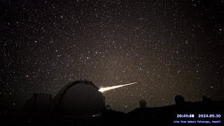 ハワイ・マウナケア星空ライブカメラ 2024年10月1日UTの流星ダイジェスト/Meteors over Maunakea, Hawaii, Oct 1, 2024 UT：彗星見えます。