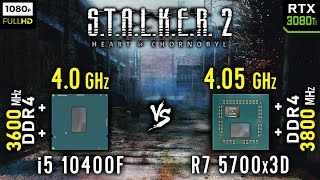 i5 10400F vs Ryzen 7 5700x3D in S.T.A.L.K.E.R. 2: Heart of Chornobyl | RTX 3080 Ti