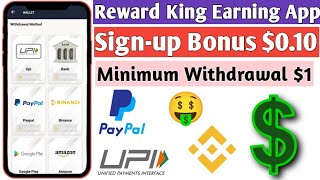 Reward King App | New Best PayPal Earning Apps | PayPal Earning App Instant Payment in 2025