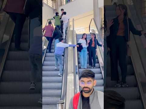 Jacket snatching prank ￼😜👈 on Escalator #shorts #song #treandingprank #shortsfeed #subscribe