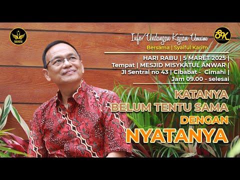 INFO / UNDANGAN KAJIAN RABU  | 5 MARET  2025 | BSI | SYAIFUL KARIM | #inspiration #motivation