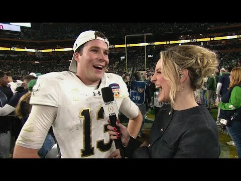 'It doesn't even feel real' - Riley Leonard reacts to making the National Championship | ESPN CFB