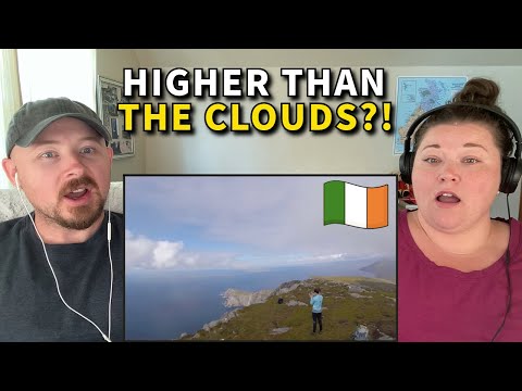 Americans React to the Epic Croaghaun Sea Cliff - Highest in Ireland!