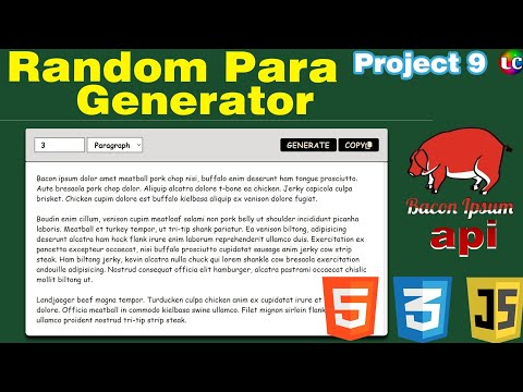 JavaScript Random Paragraph Generator | Project 9 | Learn Coding