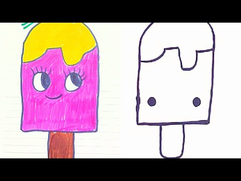 Draw Cute Ice Cream For Kids||Easy Drawing||#drawing #drawingforkids #coloring #colour #colouringfun