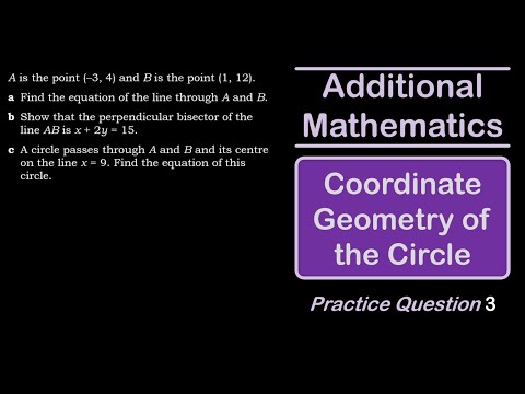 [A Math] Coordinate Geometry  of the Circle: Practice Question 3