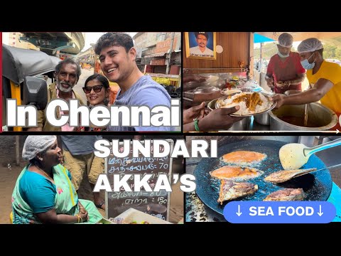 South Indian Delicacy with Seafoods of Marina Beach| SUNDARI AKKA KADAI Recipe | Chennai Vlog