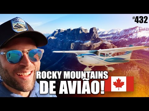 EXPERIÊNCIA SURREAL: Sobrevoei as Montanhas Rochosas de Alberta! Lake Louise, Banff, Canmore #432