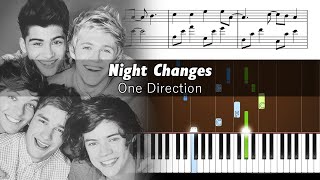 One Direction - Night Changes - Piano Tutorial with Sheet Music