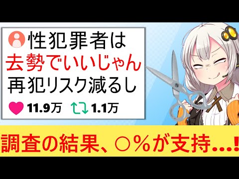 有識者「性犯罪者は去勢でいいのでは？衝動にかられて再犯することもないでしょ」→12万いいね