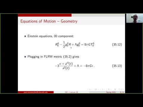 GR lecture 35: FriedmannEquations