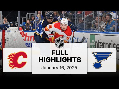 NHL Highlights | Flames vs. Blues | January 16, 2025