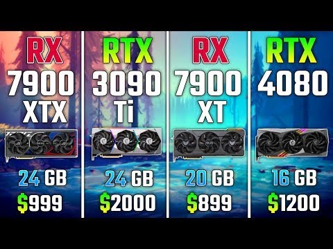 RX 7900 XTX vs RTX 3090 Ti vs RX 7900 XT vs RTX 4080 | Test in 7 Games