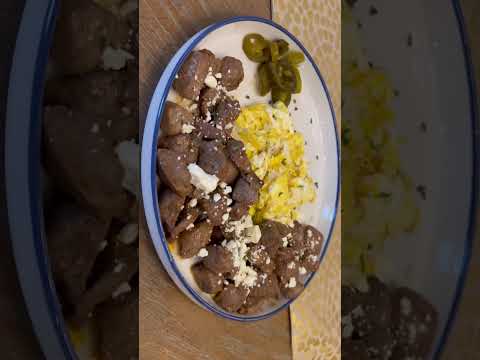 Lamb Chunks Feta & Eggs