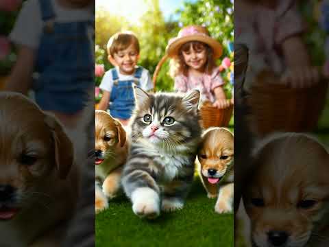 Cute cats and puppies.how many likes #cat#puppy @MrBeast @PowerKidstv @AnimalHT2721