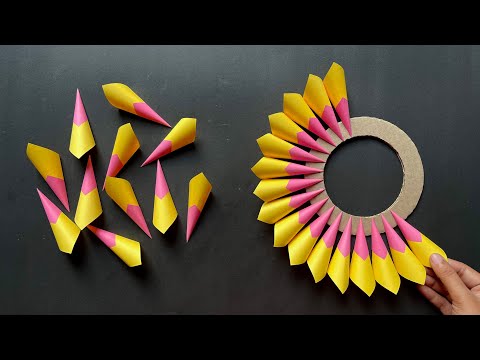 Beautiful paper wall hanging craft | Unique wall hanging | Easy wall hanging | Quick wall hanging ￼