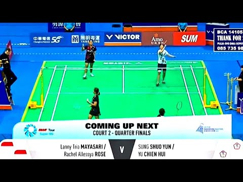 MAYASARI/ROSE ( INA) VS. SHUO YUN/CHIEN HUI ( TPE) #sports #shorts #kaohsiungmasters2024