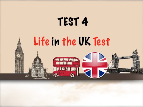 🇬🇧 Life in the UK Test 2017 - Citizenship free practice tests-TEST 4 📚