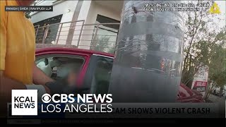 Video shows LAPD crash city of LA is being sued over