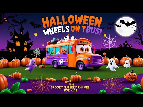 Halloween Wheels on the Bus 🎃 | Spooky Nursery Rhymes for Kids | Fun Halloween Song