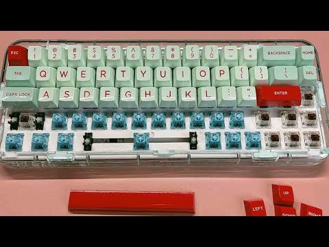 🍎 JTK HSA薄荷 MINT HSA键帽 开箱 | 沉浸式清理键盘 | 键帽替换 | JTK MINT HSA Keycaps Unboxing | MelGeek Mojo68 Design