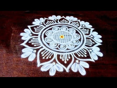 easy and beautiful flower kolam by laks Rangoli designs