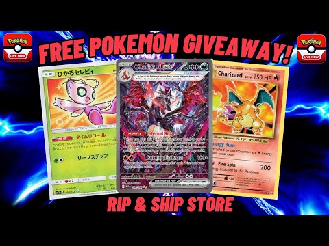 🔴Live -  Free Giveaways! Pokémon Cards & Rip & Ship Store!