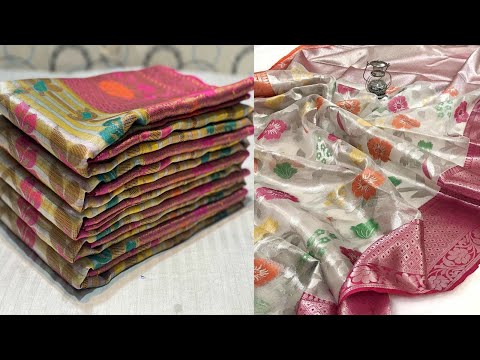 Banarasi tissue silk Tushar tissue zari weaving