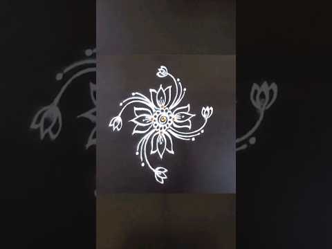 free hand rangoli design #muggulu #kolam #dailyrangoli