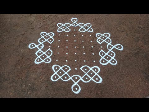 11 dots karthigai madha beautiful kambi kolam | easy steps sikku kolam | SathyaSelva Arts