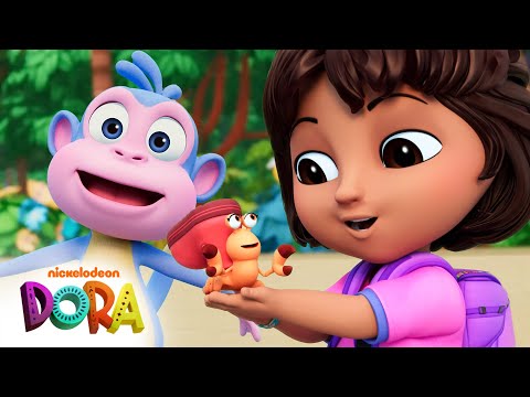 Boots Meets a New Crab Friend! 🦀 BRAND NEW Dora Scene | Dora & Friends