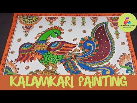 Kalamkari Art : Day 3 Part 2 | Painting Bird in Kalamkari