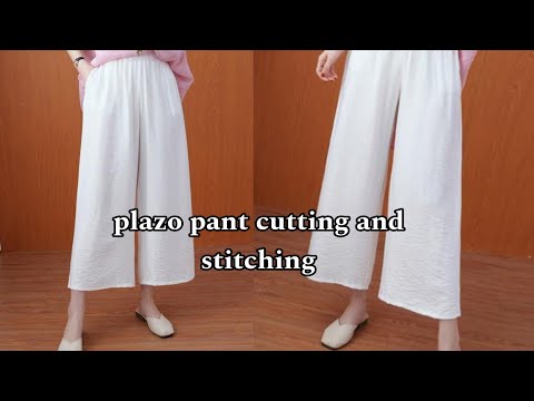 Simple Ladies Plazo Pant Cutting And Stitching|plazo katne ka asan tarika| The girls diary