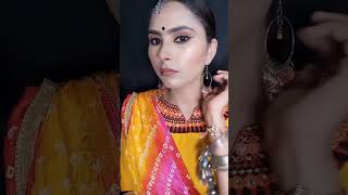 Garba/navratri/dandiya makeup look/indain festive makeuplook#shorts#shortsyoutube#short#shortvideo