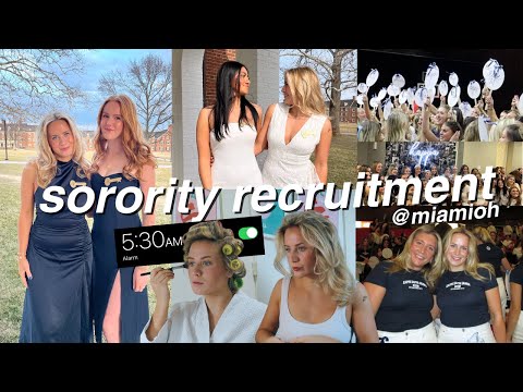 sorority RECRUITMENT week 2024 | Miami University