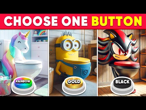 Choose One Button! Rainbow, Gold or Black Edition 🌈⭐️🖤 Quiz Galaxy