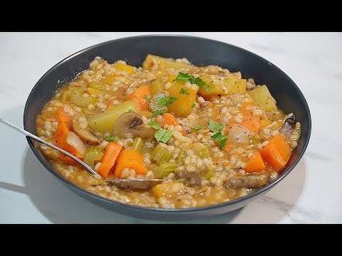 Its just a CHUNKY Vegetable SOUP with Barley