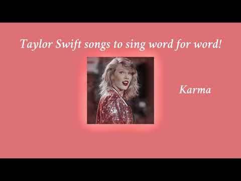 Taylor Swift songs to sing word for word! Playlist💗