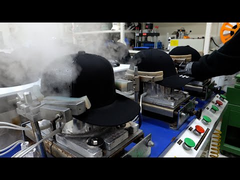 The process of making a good quality ball cap. Amazing Korean hat factory