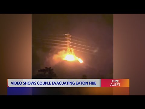 Couple speaks on viral Eaton Fire evacuation video