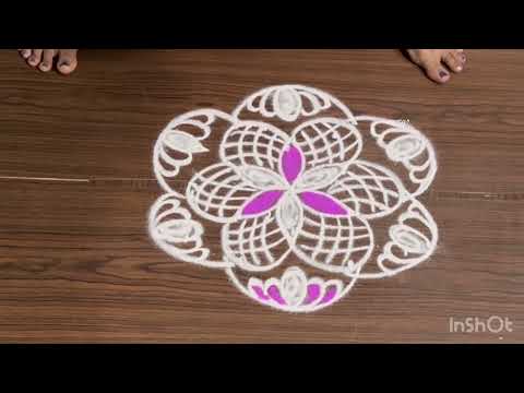 dhanurasam Viral new designs 5x3 Dot Flower Rangoli Designs: Simple & Colorful!"by nectar universe