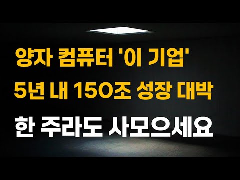 [주식] 양자 컴퓨터 '이 기업' 5년 내 150조 성장 대박 한 주라도 사모으세요.[양자컴퓨터관련주, 양자컴퓨터대장주, AI대장주, 아이온큐목표가, IONQ전망, 2025년주식]