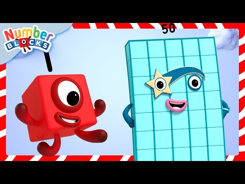 Festive Counting Fun 1 to 50 - Super Sums 🌲 | Learn To Count | 12345 | @Numberblocks