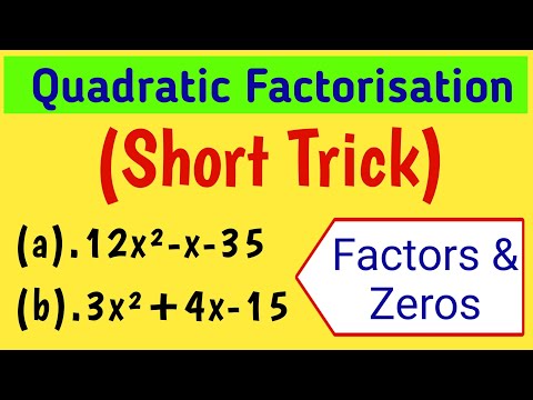 Quadratic Factorisation Tricks | बहुपद के गुणनखंड ज्ञात करने का सबसे आसान तरीका  DSSSB TGT PGT Trick