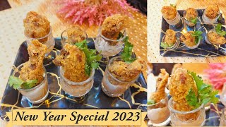 *FIRST TIME IN YOUTUBE* New year Party Snack 🥳 Fried Chicken Shots🍗 Better Than Restaurant🫨