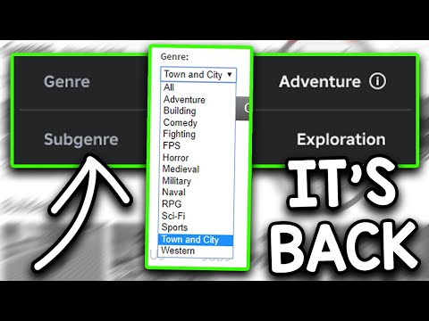 Roblox Genre Filter is FINALLY Back...