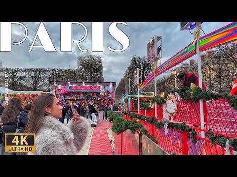 🇫🇷[Paris France] 2025 Cold Winter Walk in Paris  (4K 60F)  13/January/2025