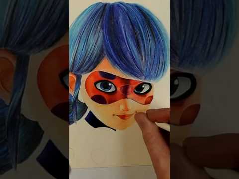 Miraculous Ladybug Using Seeing Essence Colored Pencils #Miraculous #Ladybug #art #ColoredPencils