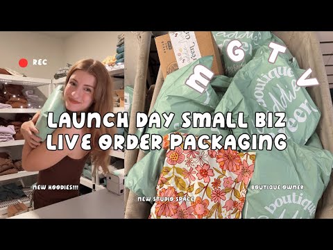 Launch day live order packaging for my small business boutique! MGTV!